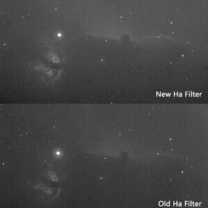Test of new Ha filter vs old
