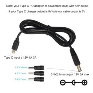 USB C Power Delivery to 12v Barrel Connector